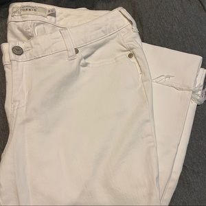 Torrid White Denim Boyfriend Jeans